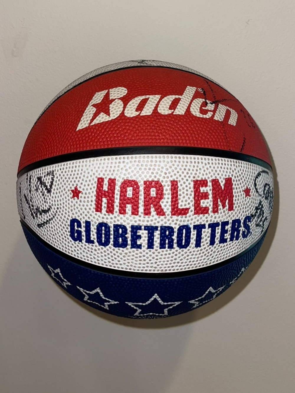 Signed Harlem Globetrotters basketball
